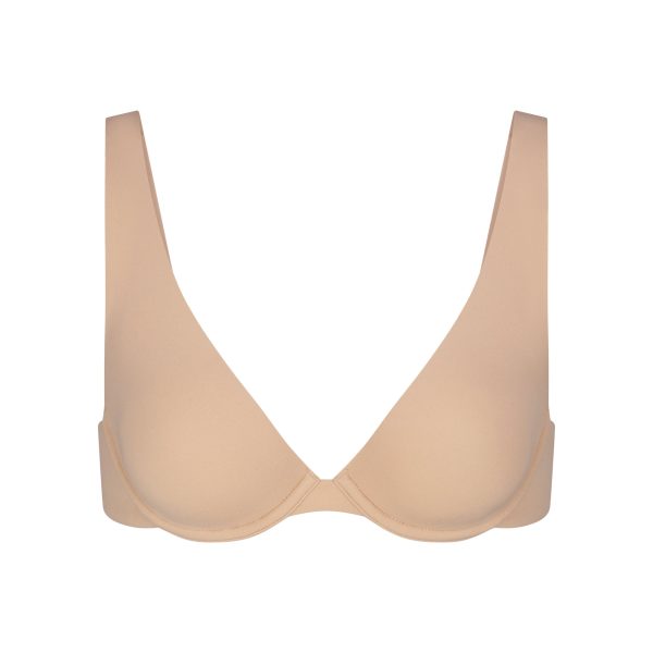 FITS EVERYBODY UNLINED APEX PLUNGE BRA | CLAY