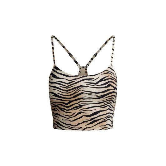 SIGNATURE SWIM CAMI TOP | CHAMPAGNE TIGER PRINT