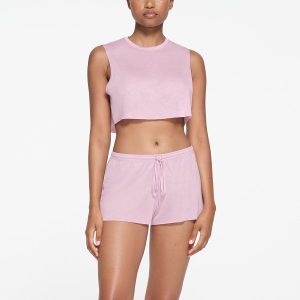 KIMS SLEEP SUPER CROPPED TANK | ORCHID
