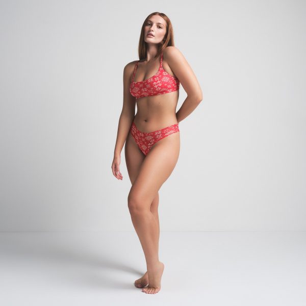 FITS EVERYBODY SCOOP BRALETTE 2-PACK | RED SNOWFLAKE FAIR ISLE AND BRANDY