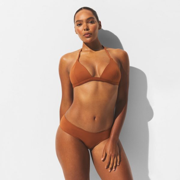 ICONIC SWIM PUSH-UP TRIANGLE BIKINI TOP | BRONZE
