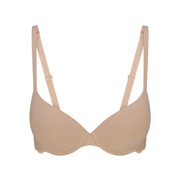 FITS EVERYBODY LACE WING T-SHIRT BRA | CLAY