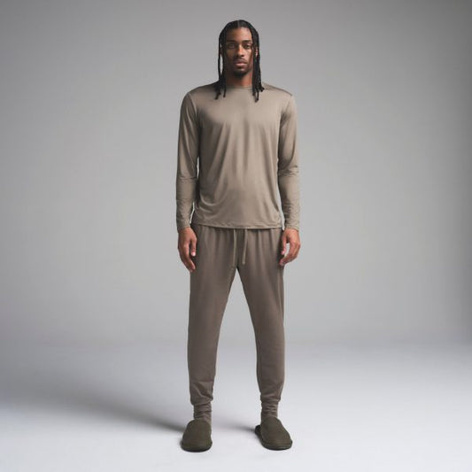 OUTDOOR JERSEY MENS CLASSIC LONG SLEEVE T-SHIRT | TRUFFLE