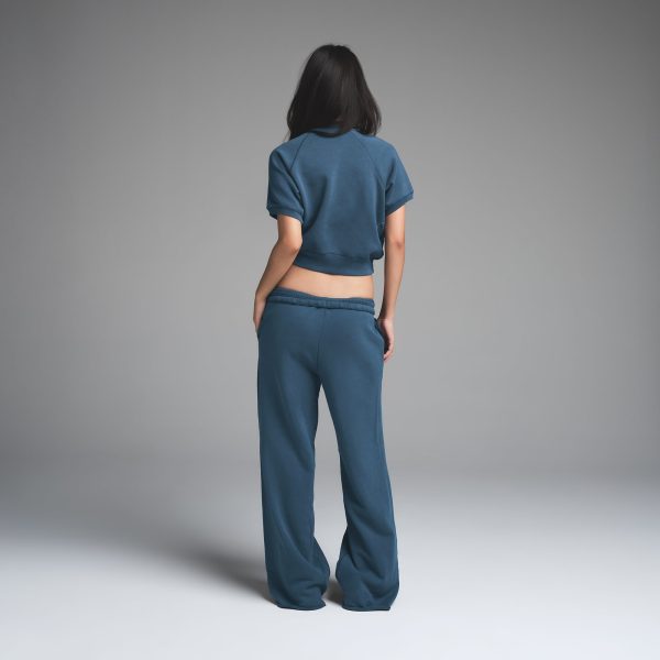 FRENCH TERRY RAGLAN SHORT SLEEVE SWEATSHIRT | INDIGO