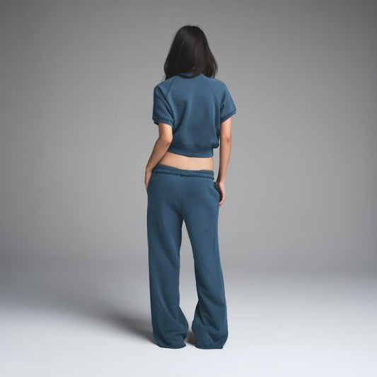 FRENCH TERRY RAGLAN SHORT SLEEVE SWEATSHIRT | INDIGO