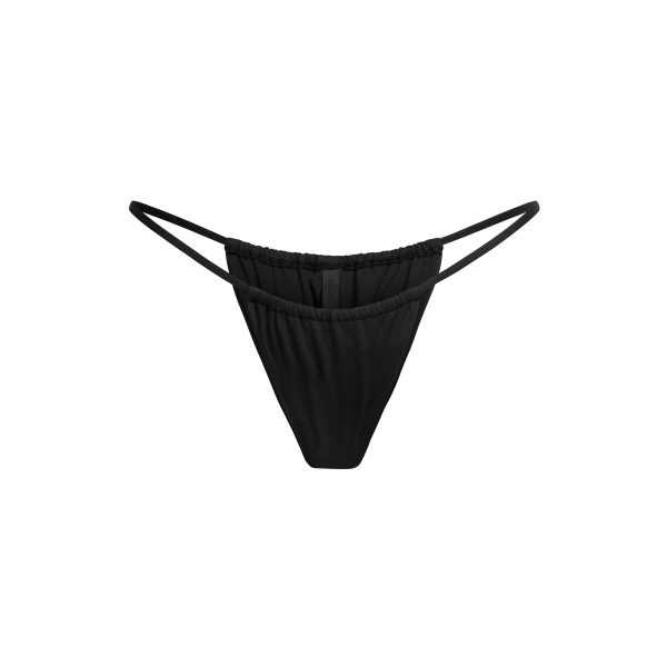 SIGNATURE SWIM STRING BIKINI BOTTOM | ONYX