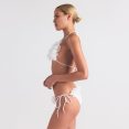 BRIDAL SWIM RUFFLE TRIANGLE BIKINI TOP | SNOW