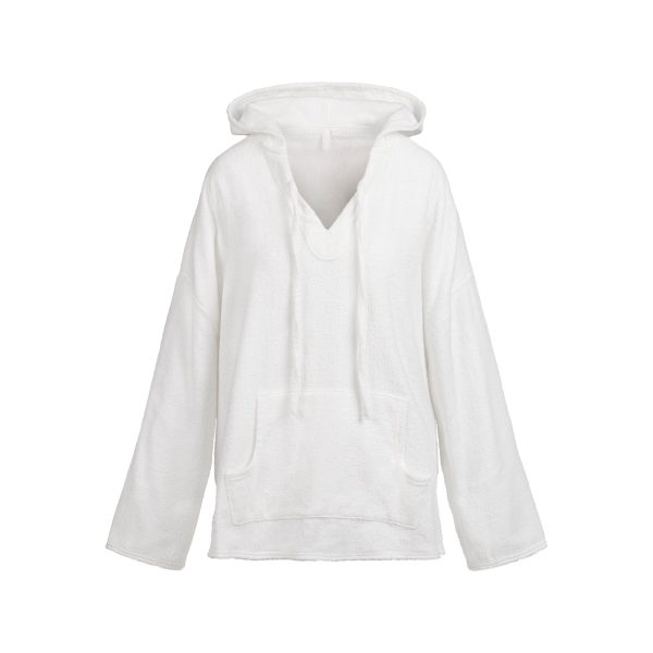 TERRY COVER-UPS OVERSIZED HOODIE | SNOW