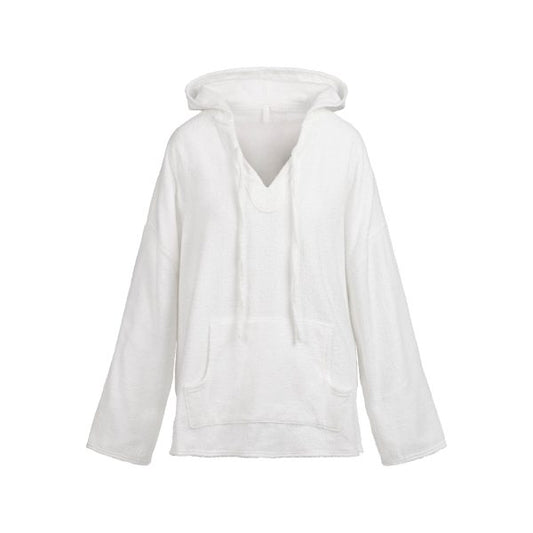 TERRY COVER-UPS OVERSIZED HOODIE | SNOW