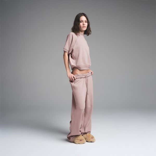 FRENCH TERRY RAGLAN SHORT SLEEVE SWEATSHIRT | FAWN