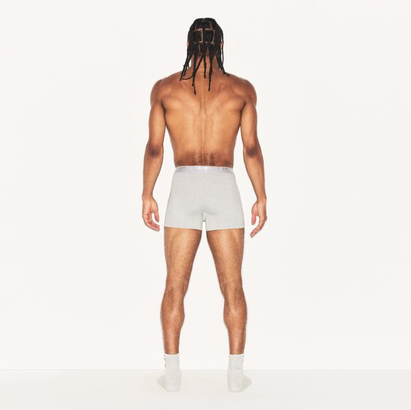 SKIMS STRETCH MENS 3′′ BOXER BRIEF | LIGHT HEATHER GREY