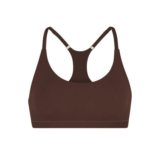 FITS EVERYBODY RACERBACK SCOOP BRALETTE | COCOA