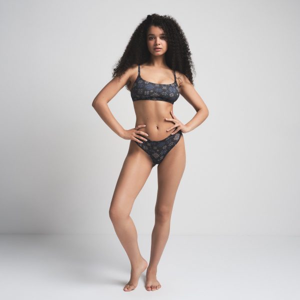 FITS EVERYBODY SCOOP BRALETTE 2-PACK | ONYX SNOWFLAKE FAIR ISLE AND NAVY