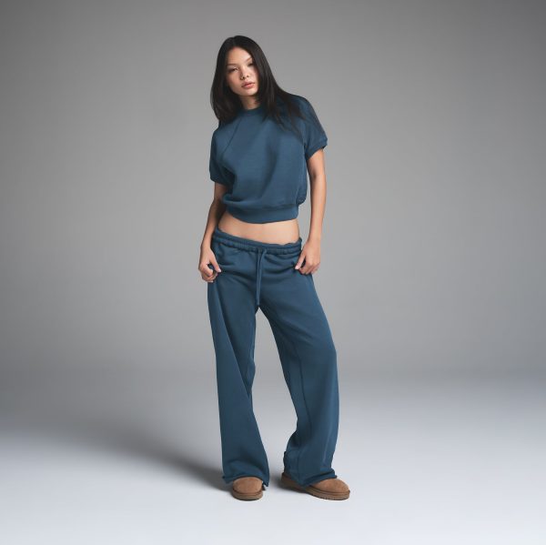 FRENCH TERRY RAGLAN SHORT SLEEVE SWEATSHIRT | INDIGO