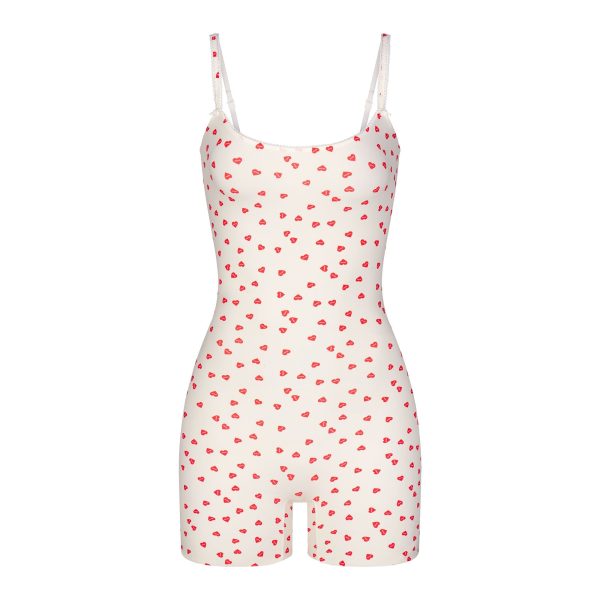 FITS EVERYBODY PICOT ONESIE | RUBY HEART PRINT