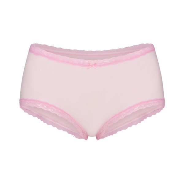 LIGHTWEIGHT COTTON LACE BOY SHORT | CHERRY BLOSSOM