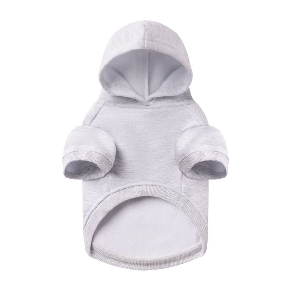 COTTON FLEECE PET HOODIE | LIGHT HEATHER GREY