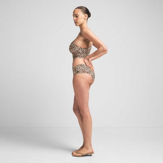 SIGNATURE SWIM HIPSTER BIKINI BOTTOM | CHAMPAGNE LEOPARD PRINT