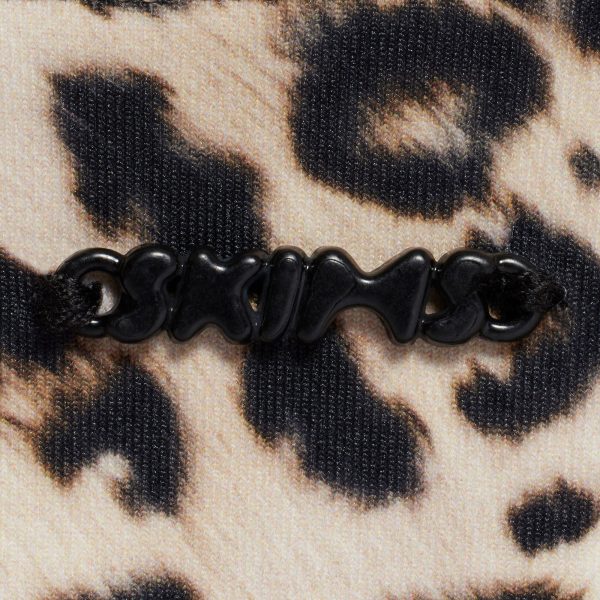 SIGNATURE SWIM PLUNGE BIKINI TOP | CHAMPAGNE LEOPARD PRINT