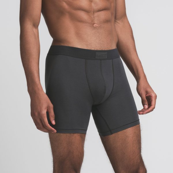 SKIMS COTTON MENS 5′′ BOXER BRIEF 5-PACK | DARK SEPIA ONYX MULTI