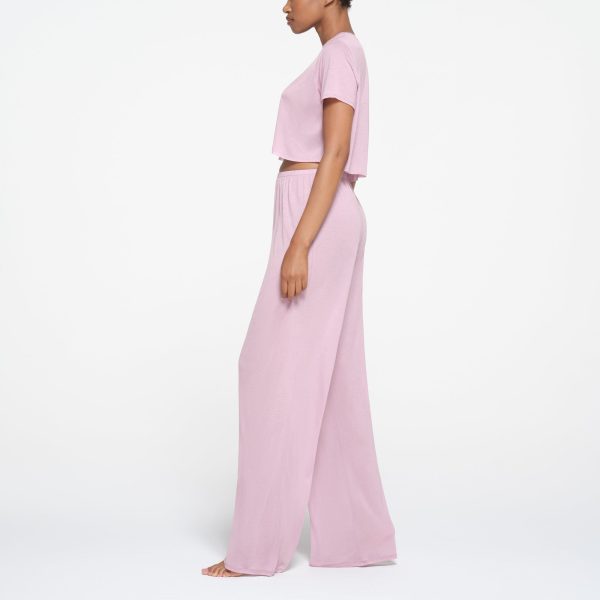 KIMS SLEEP CROPPED T-SHIRT | ORCHID