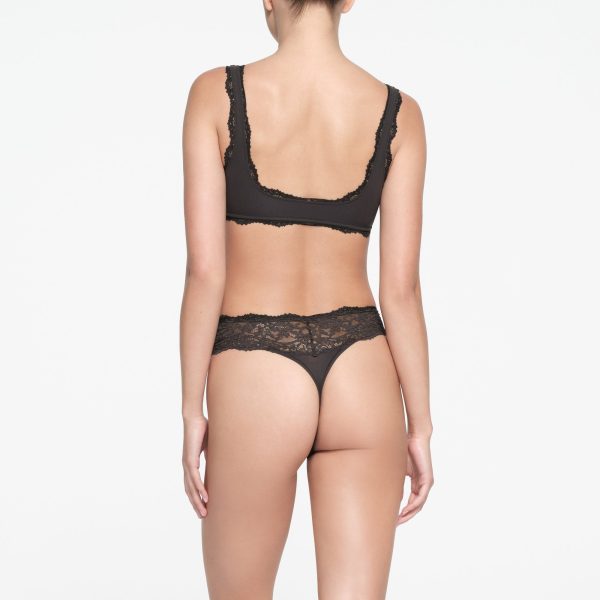 FITS EVERYBODY LACE SQUARE NECK BRALETTE | ONYX