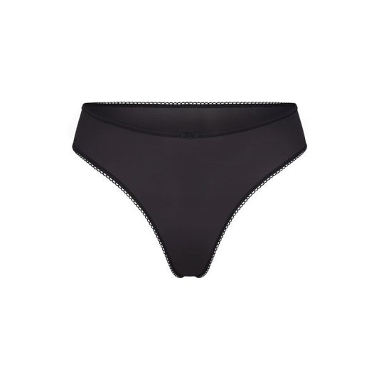 FITS EVERYBODY PICOT THONG | ONYX GRAPHIC PRINT