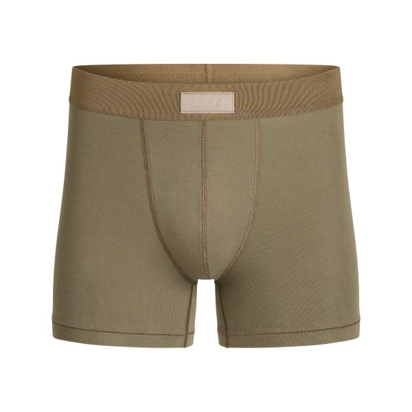 SKIMS COTTON MENS 3′′ BOXER BRIEF | ARMY