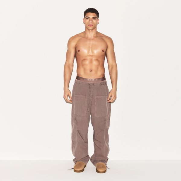 WOVEN MENS CARGO PANT | UMBER