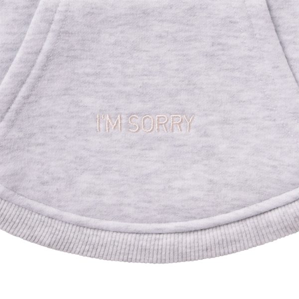 COTTON FLEECE PET HOODIE | LIGHT HEATHER GREY