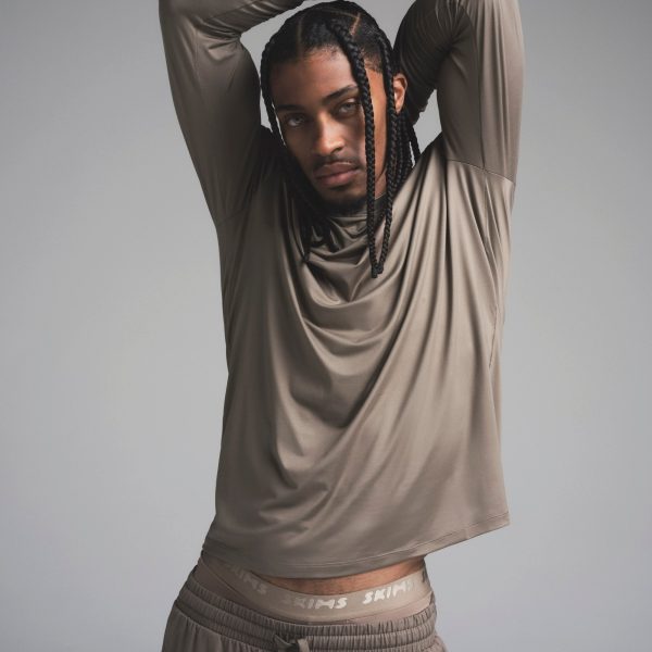 OUTDOOR JERSEY MENS CLASSIC LONG SLEEVE T-SHIRT | TRUFFLE