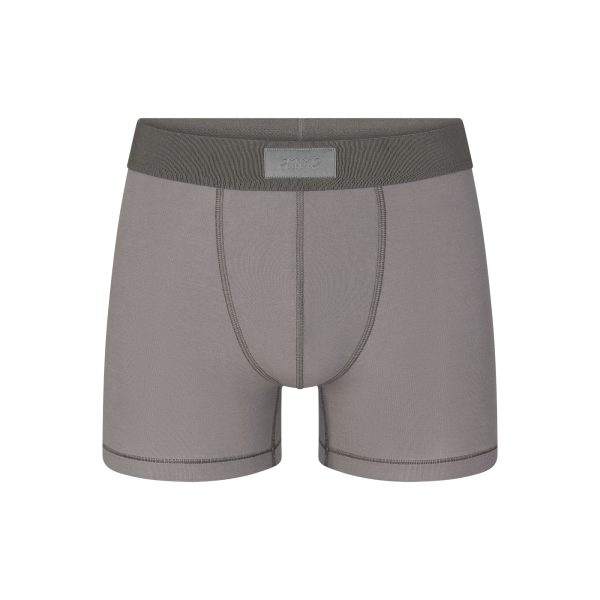 SKIMS COTTON MENS 3′′ BOXER BRIEF | WASHED GUNMETAL