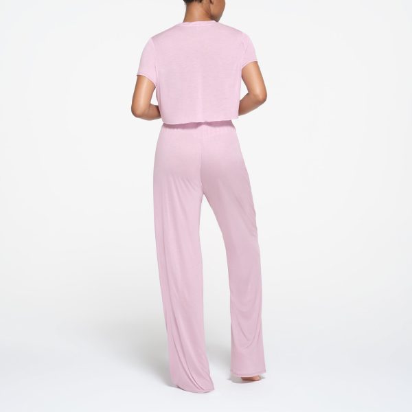 KIMS SLEEP CROPPED T-SHIRT | ORCHID