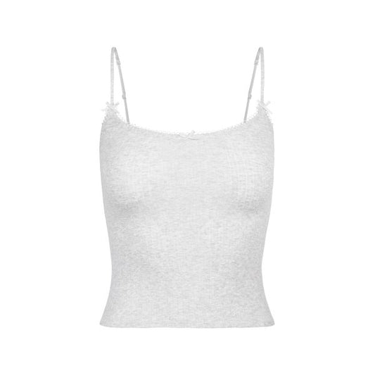 POINTELLE CAMI | LIGHT HEATHER GREY