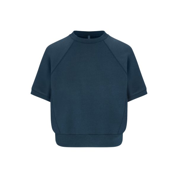 FRENCH TERRY RAGLAN SHORT SLEEVE SWEATSHIRT | INDIGO