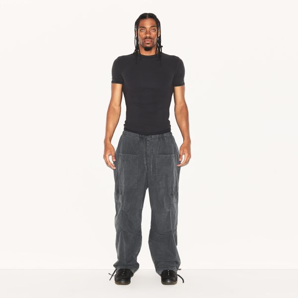 WOVEN MENS CARGO PANT | ASH