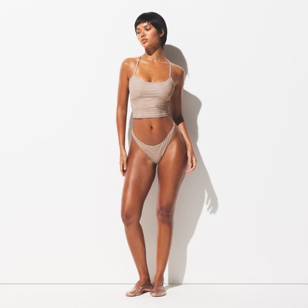 SIGNATURE SWIM CAMI TOP | DUNE CROCODILE PRINT