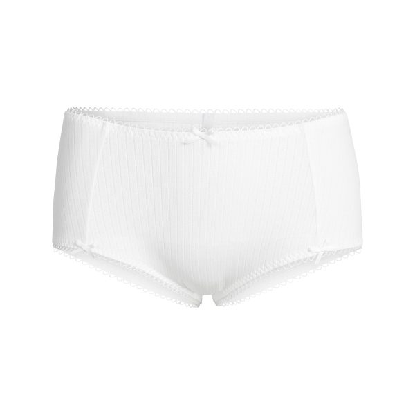 POINTELLE BOY SHORT | SNOW