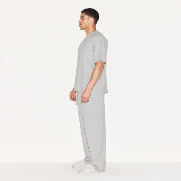 JERSEY LOUNGE MENS RELAXED STRAIGHT LEG PANT | HEATHER GREY
