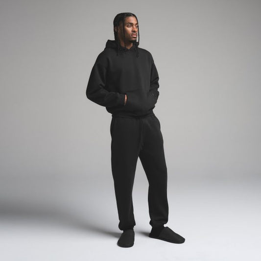 FLEECE LOUNGE MENS RELAXED HOODIE | WASHED ONYX