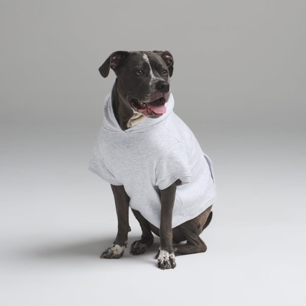 COTTON FLEECE PET HOODIE | LIGHT HEATHER GREY
