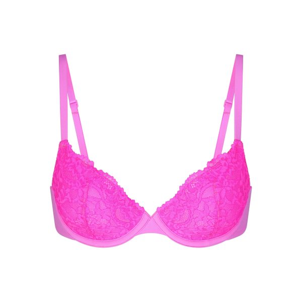 FITS EVERYBODY LACE T-SHIRT BRA | NEON PINK