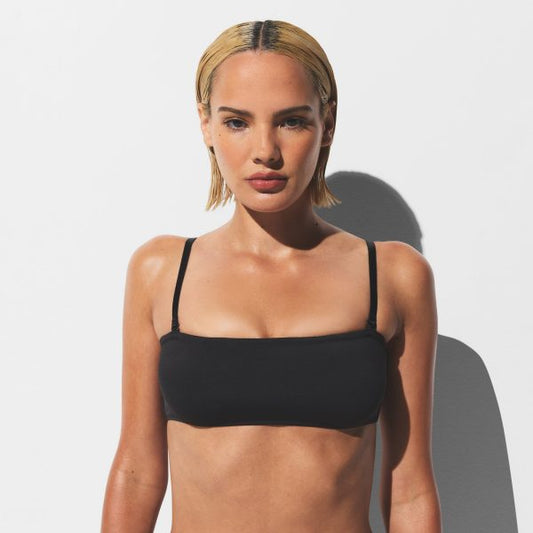 SIGNATURE SWIM MICRO BANDEAU BIKINI TOP | ONYX