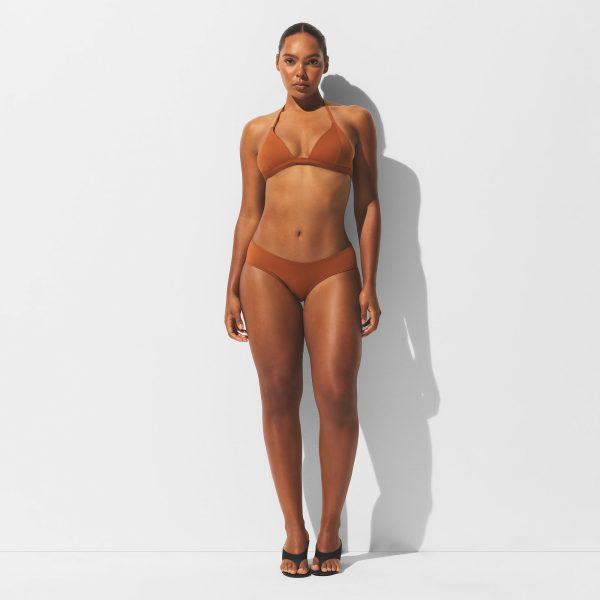 ICONIC SWIM PUSH-UP TRIANGLE BIKINI TOP | BRONZE